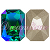 SWAROVSKI 4627 Large Rectangles Emerald Glacier Blue
